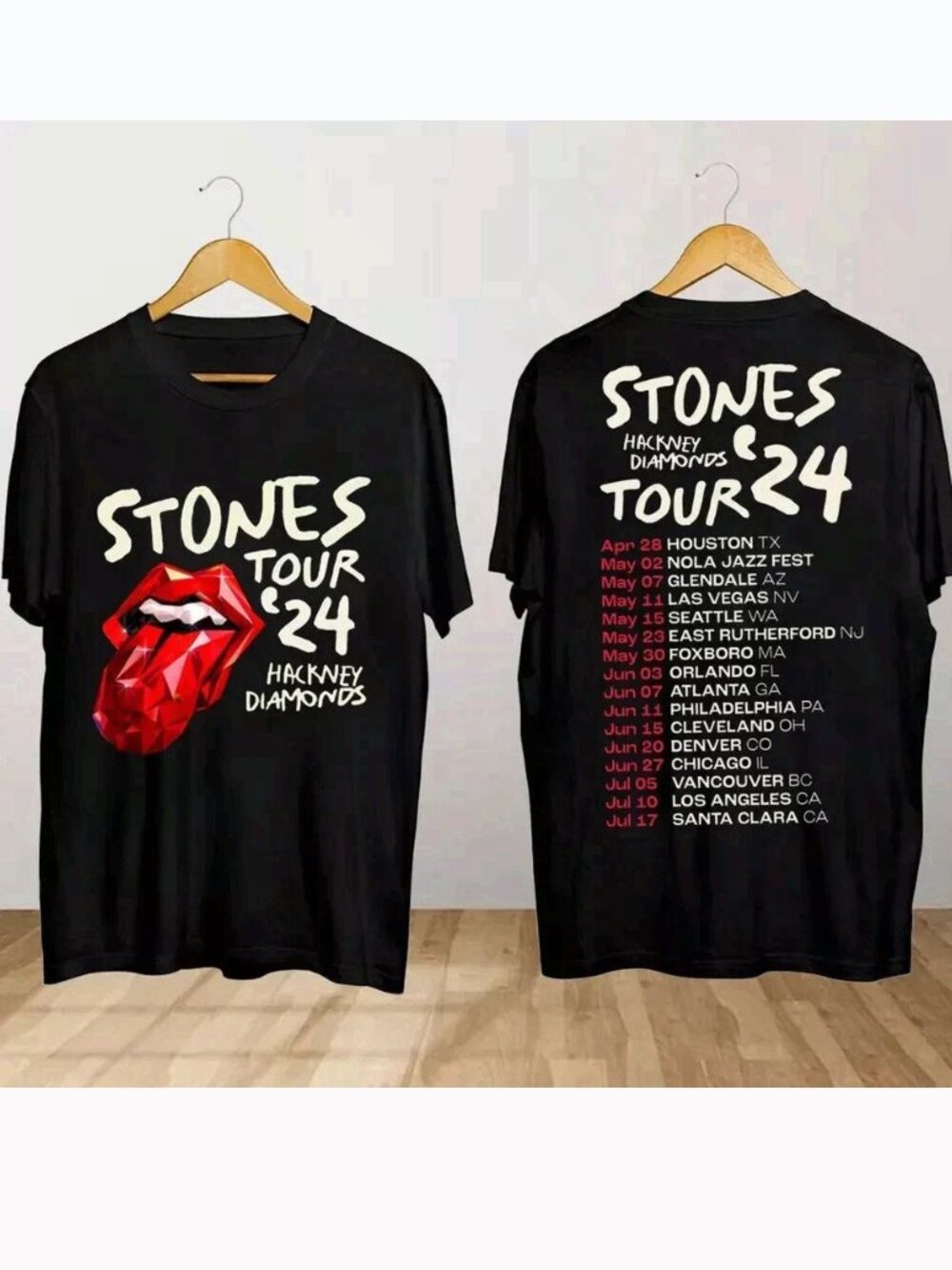 Rolling Stones Hackney Diamonds Tour 2024 Graphic T-Shirt